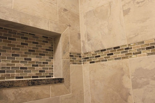 Shower walls tiling